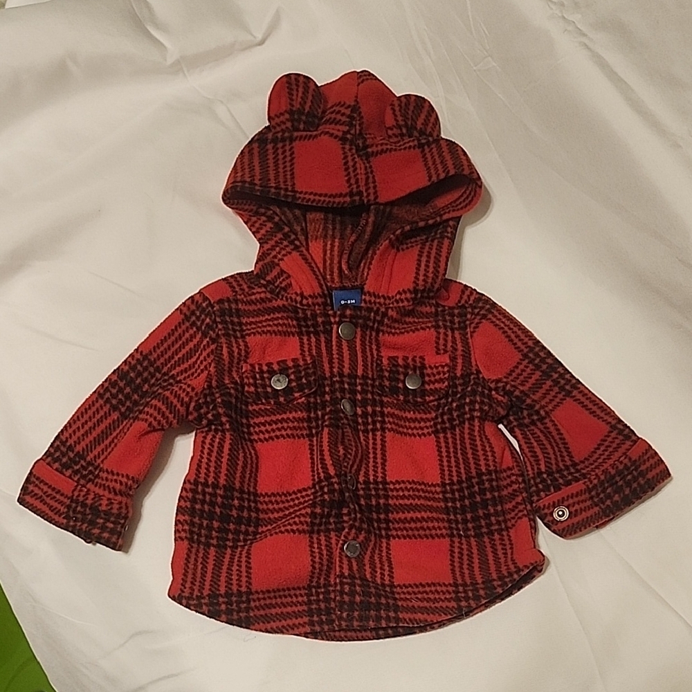 Infant Plaid Jacket with Ears